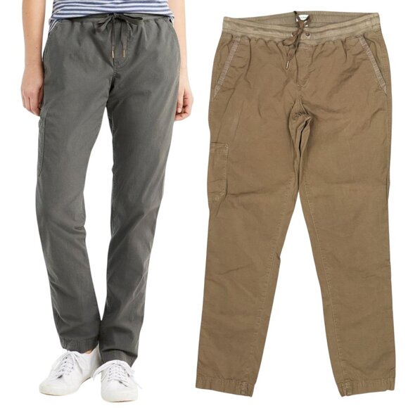 L.L. BEAN Women's EUC Stretch Ripstop Pull-On Pants Slim-Leg Camel | Size M - Picture 2 of 10